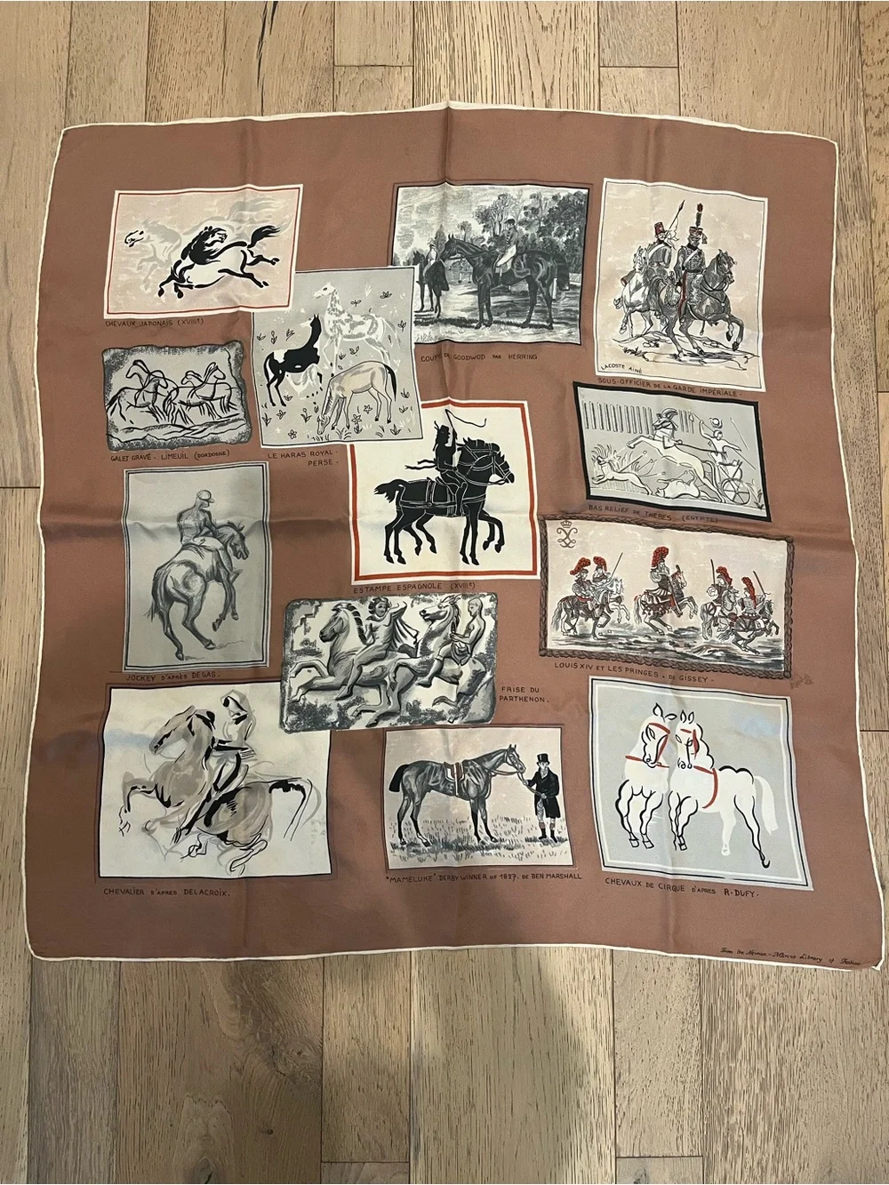 Vintage neiman Marcus library of fashion silk scarf